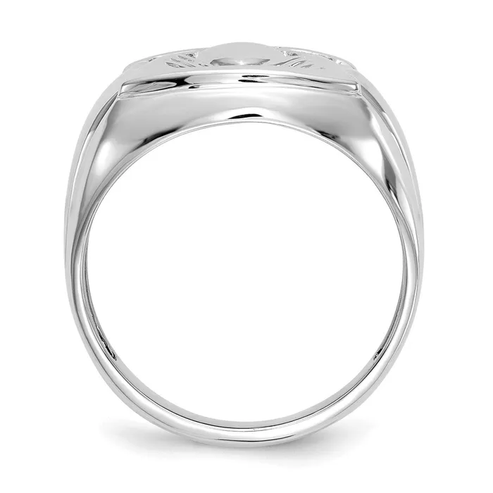 14k White Gold A Real Diamond mens ring Goldiacom Rings