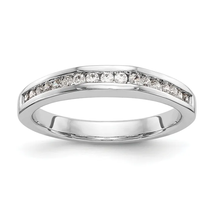 14K White Gold Diamond Channel Band Goldiacom Rings