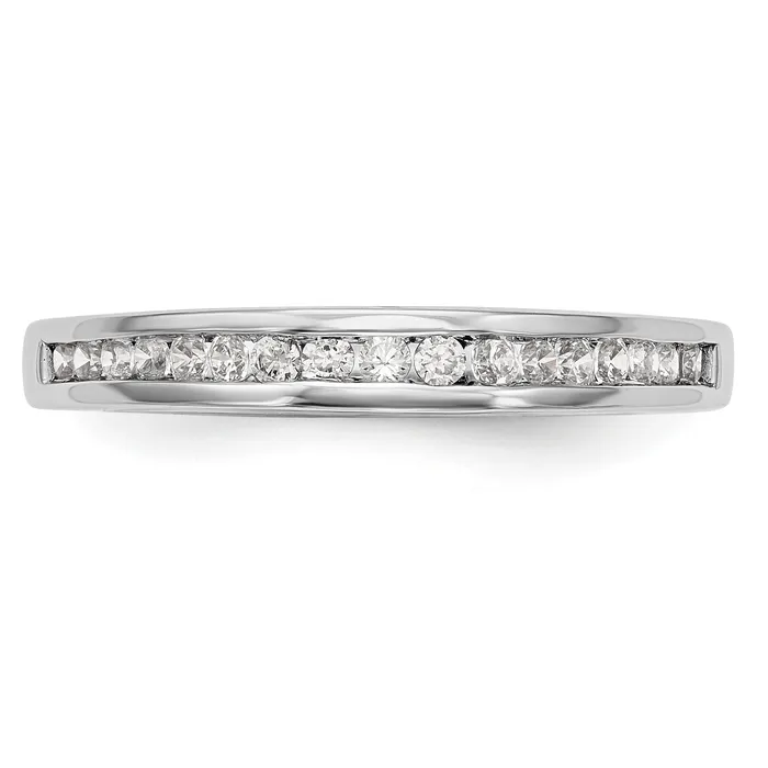 14K White Gold Diamond Channel Band Goldiacom Rings
