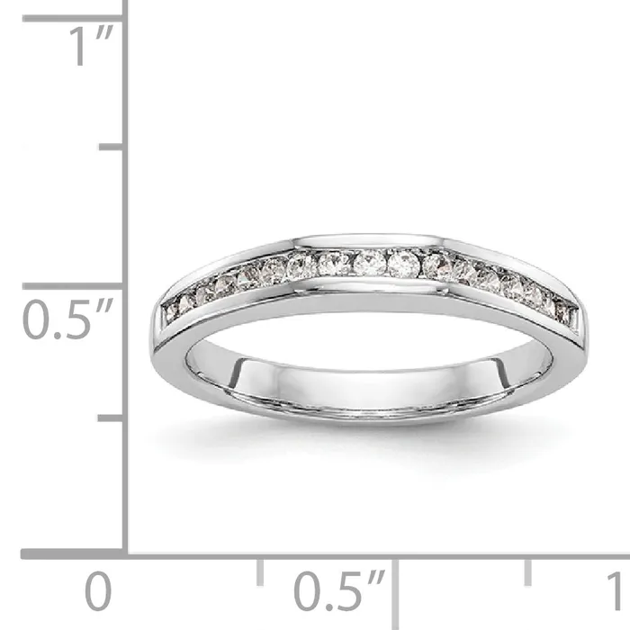 14K White Gold Diamond Channel Band Goldiacom Rings