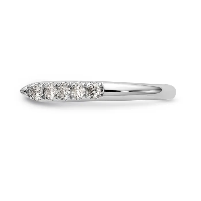 14K White Gold Diamond Peg Set CZ Engagement Ring Goldiacom Rings