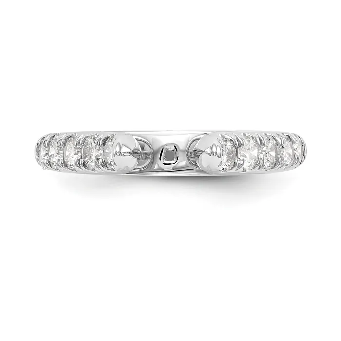 14K White Gold Diamond Peg Set CZ Engagement Ring Goldiacom Rings
