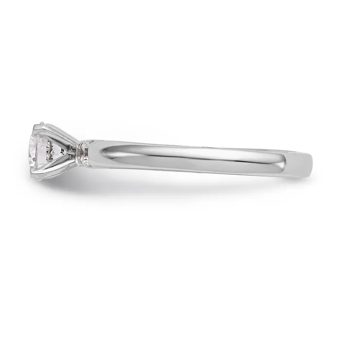 14K White Gold Diamond Peg Set Engagement Ring Goldiacom Rings