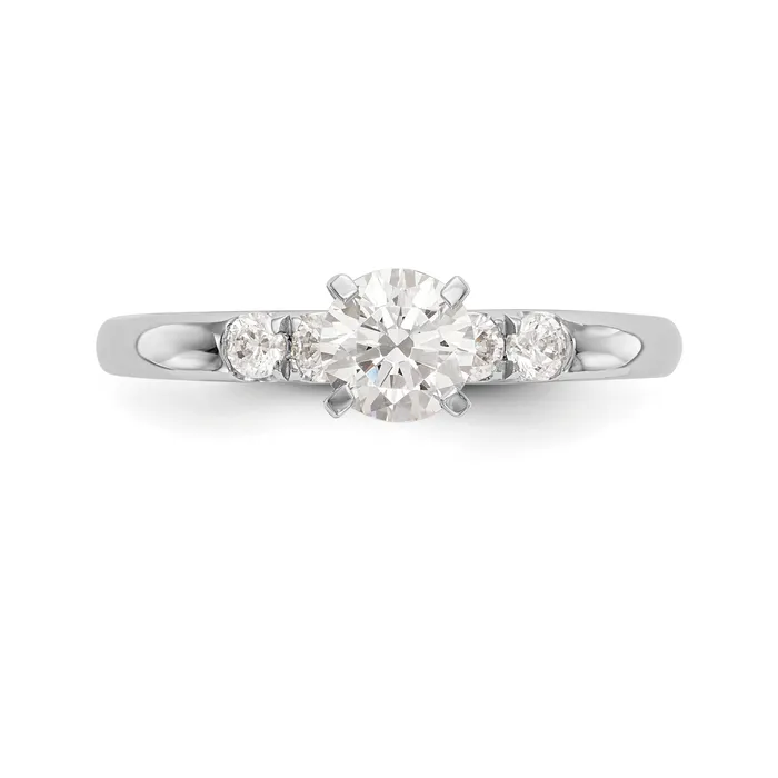 14K White Gold Diamond Peg Set Engagement Ring Goldiacom Rings