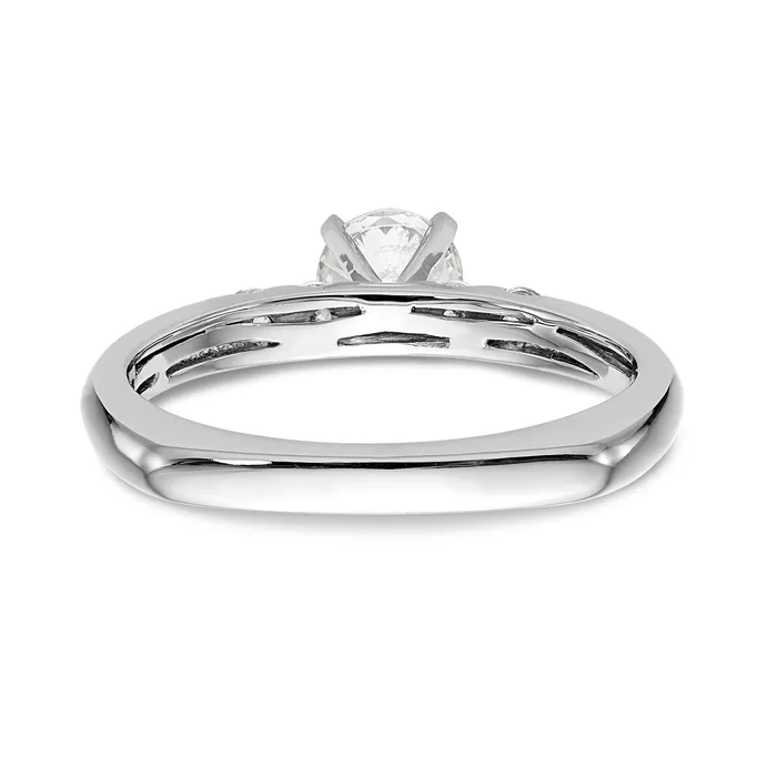 14K White Gold Diamond Peg Set Engagement Ring Goldiacom Rings