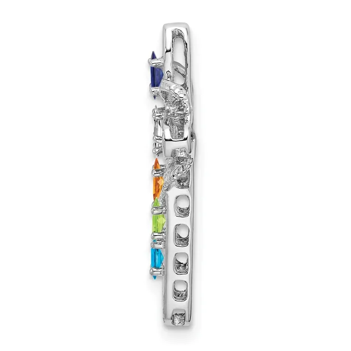 14k White Gold Genuine Mothers Cross Pendant Goldia Necklaces