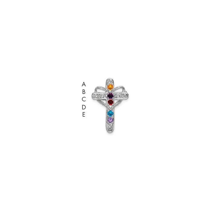 14k White Gold Genuine Mothers Cross Pendant Goldia Necklaces
