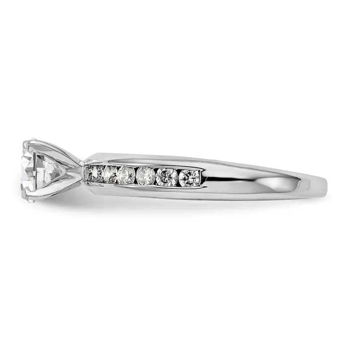 14K White Gold Lab Grown Diamond VSSI G Engagement Ring Goldia Rings