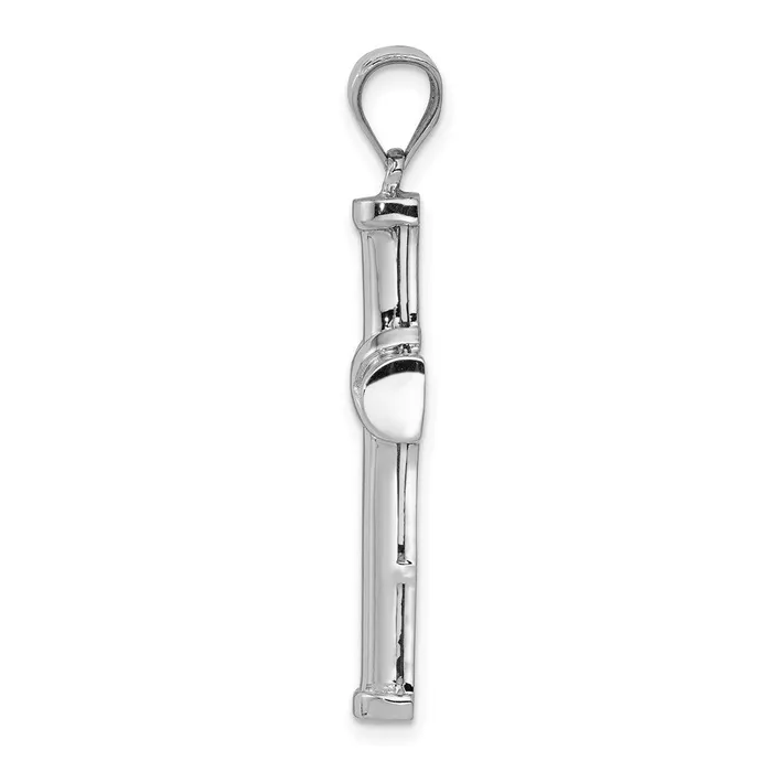 14k White Gold Polished Cross Pendant Goldia Necklaces