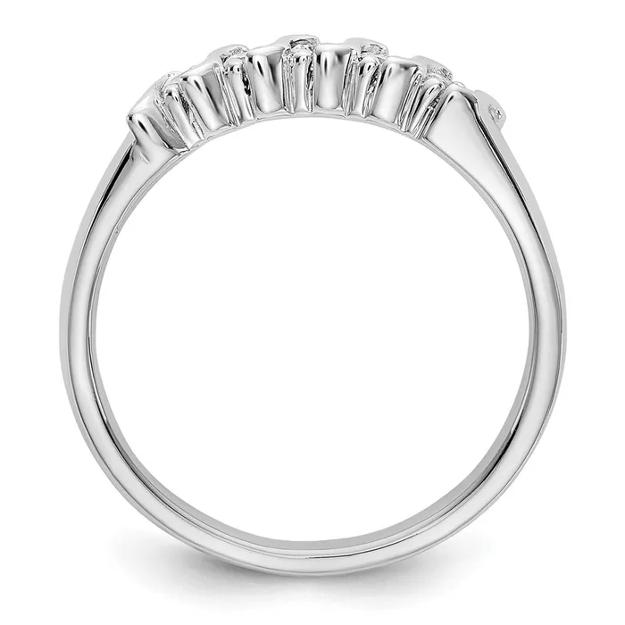 14K White Gold Real Diamond Band goldiaca Rings
