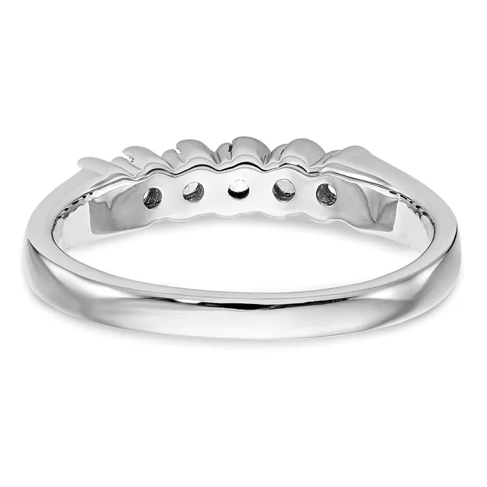 14K White Gold Real Diamond Band goldiaca Rings