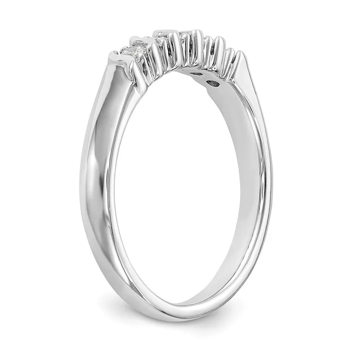 14K White Gold Real Diamond Band goldiaca Rings