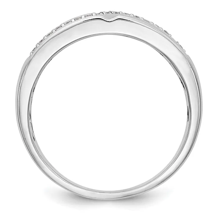14K White Gold Real Diamond Mens Band Goldiacom Rings