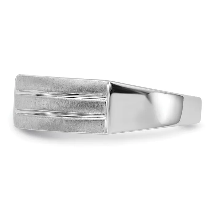 14K White Gold Real Diamond Mens Band Goldiacom Rings