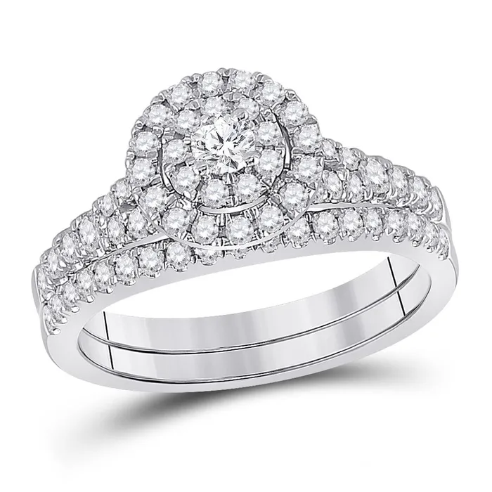 14k White Gold Round Diamond Bridal Wedding Ring Set 34 Cttw gndatlanta Rings 14k White Gold Round Diamond Bridal Wedding Ring Set 34 Cttw gndatlanta Rings
