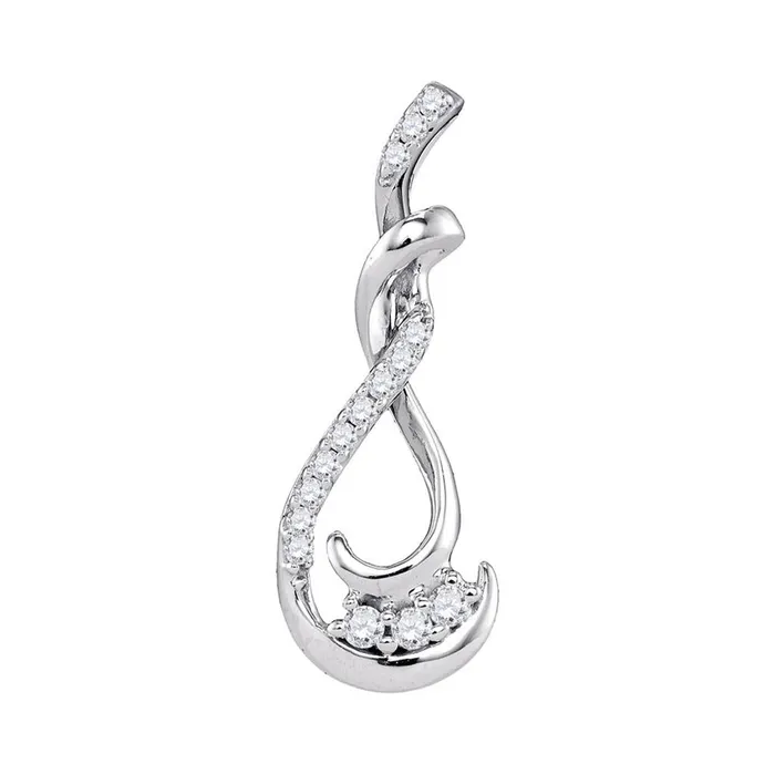 14k White Gold Round Diamond Cradled 3Stone Infinity Pendant 15 Cttw gndatlanta Necklaces 14k White Gold Round Diamond Cradled 3Stone Infinity Pendant 15 Cttw gndatlanta Necklaces