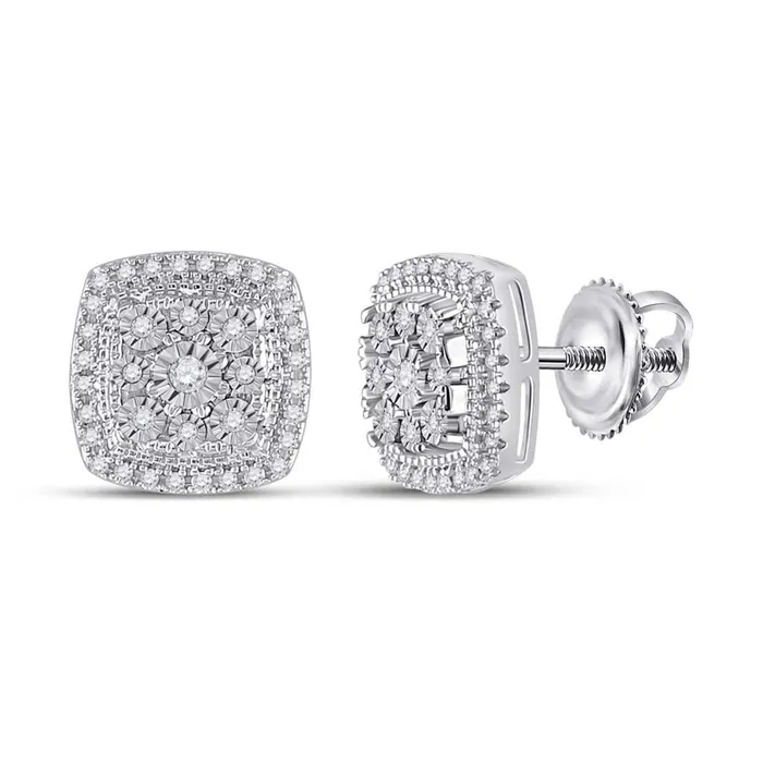 14k White Gold Round Diamond Fashion Halo Earrings 15 Cttw gndatlanta Earrings 14k White Gold Round Diamond Fashion Halo Earrings 15 Cttw gndatlanta Earrings