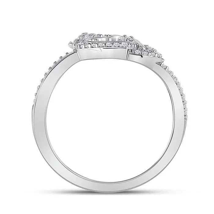 14k White Gold Round Diamond King Queen Heart Ring 16 Cttw gndatlanta Rings