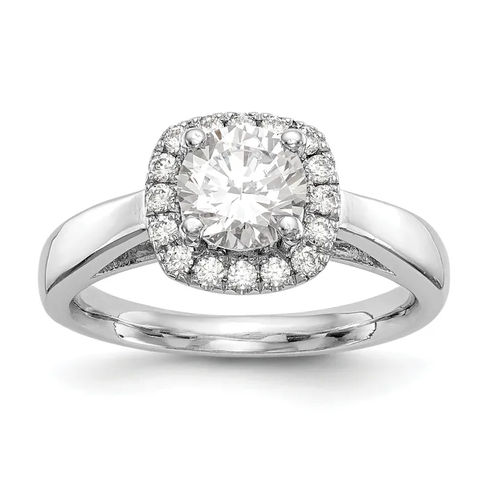 14k White Gold Round Halo Simulated Diamond Engagement Ring Goldiacom Rings 14k White Gold Round Halo Simulated Diamond Engagement Ring Goldiacom Rings
