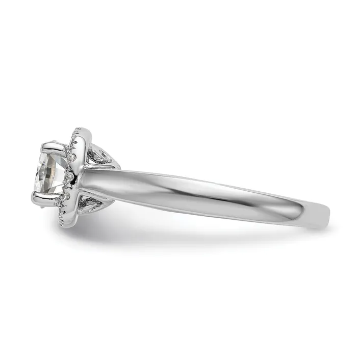 14k White Gold Round Halo Simulated Diamond Engagement Ring Goldiacom Rings 14k White Gold Round Halo Simulated Diamond Engagement Ring Goldiacom Rings