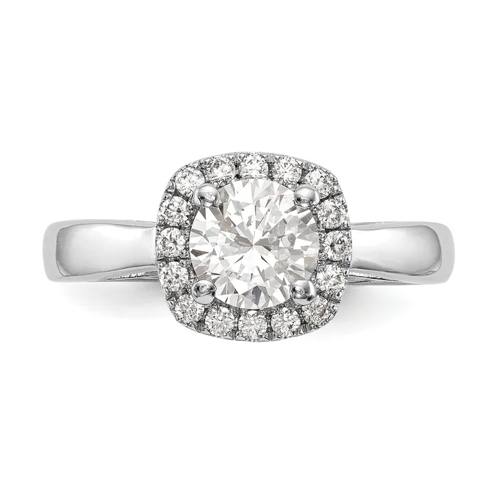 14k White Gold Round Halo Simulated Diamond Engagement Ring Goldiacom Rings 14k White Gold Round Halo Simulated Diamond Engagement Ring Goldiacom Rings