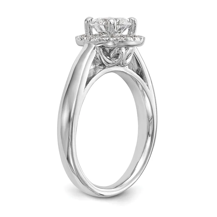 14k White Gold Round Halo Simulated Diamond Engagement Ring Goldiacom Rings 14k White Gold Round Halo Simulated Diamond Engagement Ring Goldiacom Rings