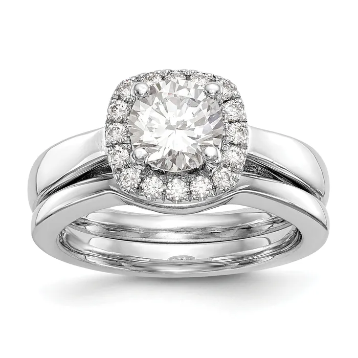 14k White Gold Round Halo Simulated Diamond Engagement Ring Goldiacom Rings 14k White Gold Round Halo Simulated Diamond Engagement Ring Goldiacom Rings