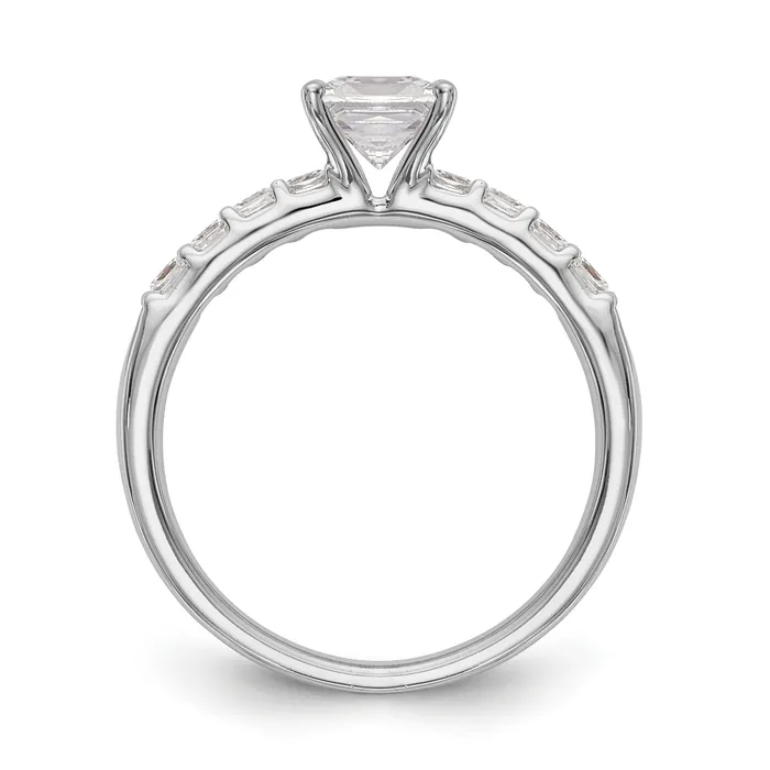 14K White Gold Simulated Diamond Engagement Ring Goldiacom Rings
