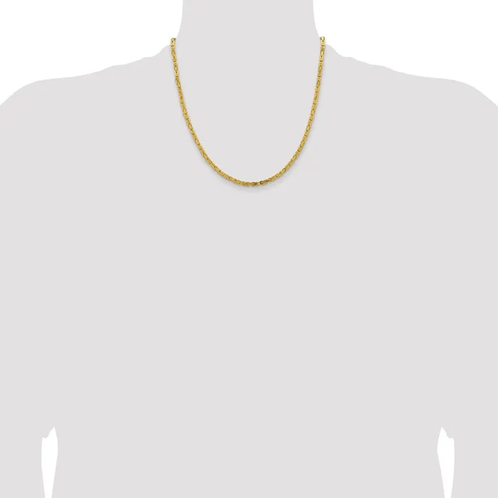 14K Yellow Gold 20 inch 325mm Byzantine with Lobster Clasp Chain Necklace MDS Necklaces 14K Yellow Gold 20 inch 325mm Byzantine with Lobster Clasp Chain Necklace MDS Necklaces