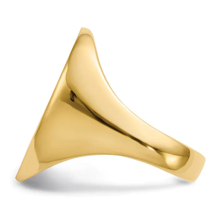 14K Yellow Gold 215x160mm Closed Back Mens Signet Ring Goldia Rings