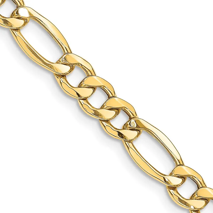 14K Yellow Gold 24 inch 85mm SemiSolid Figaro with Lobster Clasp Chain Necklace MDS Necklaces 14K Yellow Gold 24 inch 85mm SemiSolid Figaro with Lobster Clasp Chain Necklace MDS Necklaces