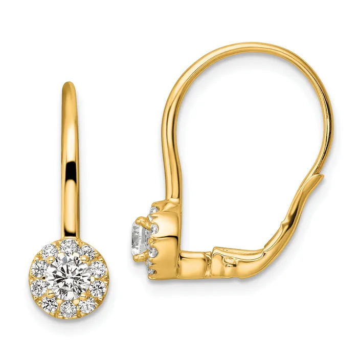 14k Yellow Gold 34 Ct Lab Grown Diamond VSSI G Drop Leverback Earrings Goldia Earrings 14k Yellow Gold 34 Ct Lab Grown Diamond VSSI G Drop Leverback Earrings Goldia Earrings