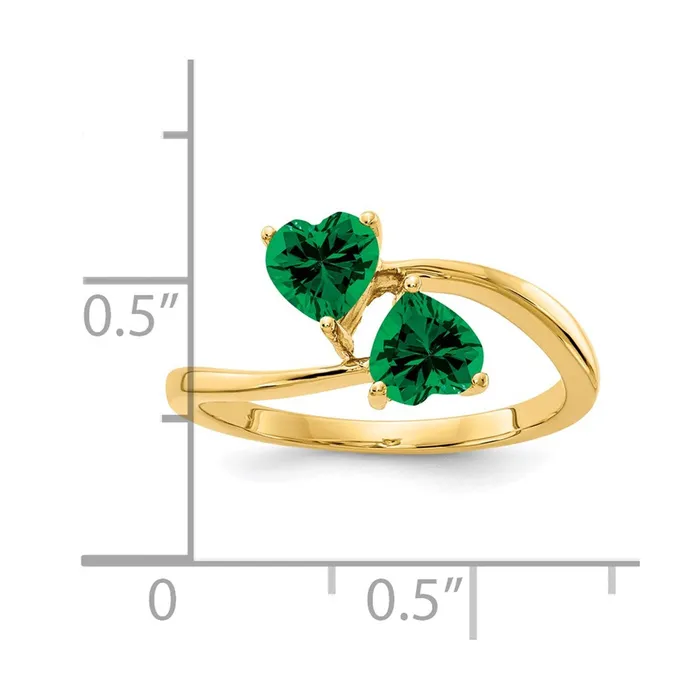 14K Yellow Gold 5mm Heart Mount St Helens ring Goldia Rings