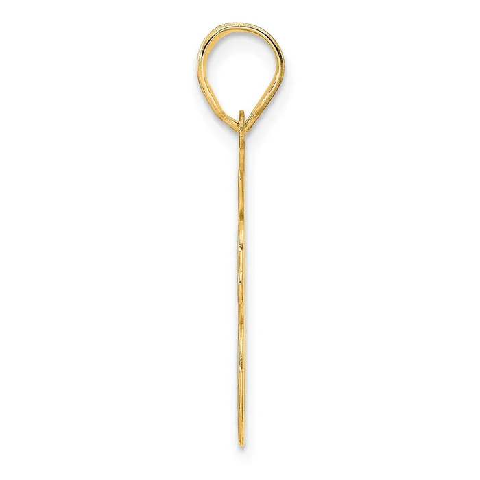 14k Yellow Gold Brushed Border Script Number 98 Pendant Goldia PreStyled Sets