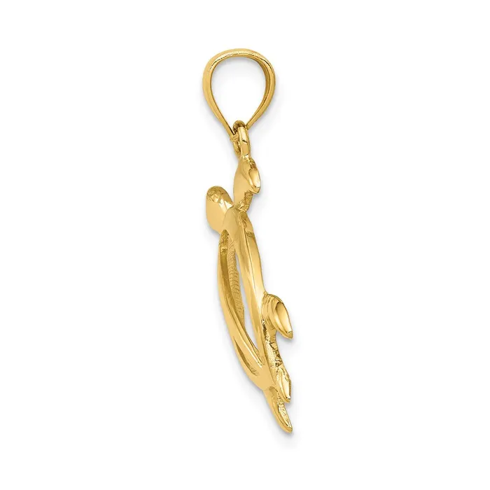 14k Yellow Gold Open Turtle Pendant Goldia PreStyled Sets