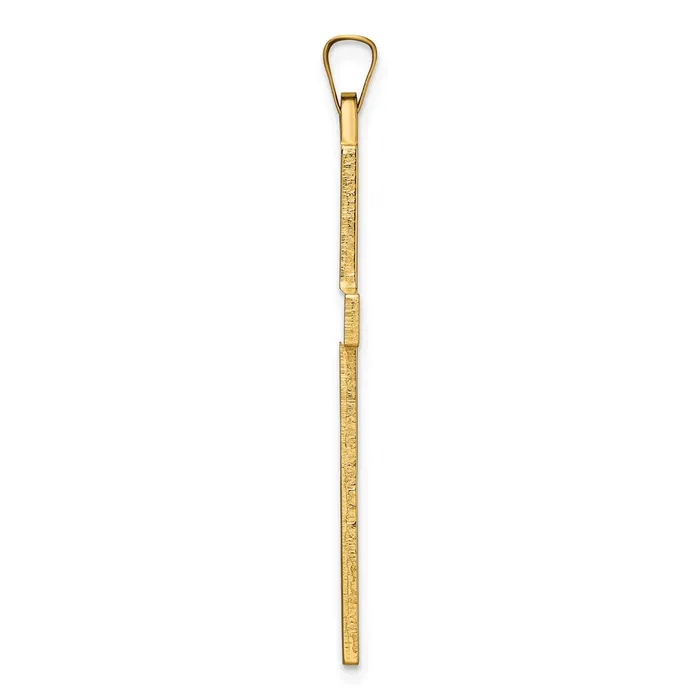 14k Yellow Gold Polished Solid Cross Pendant Goldia Necklaces