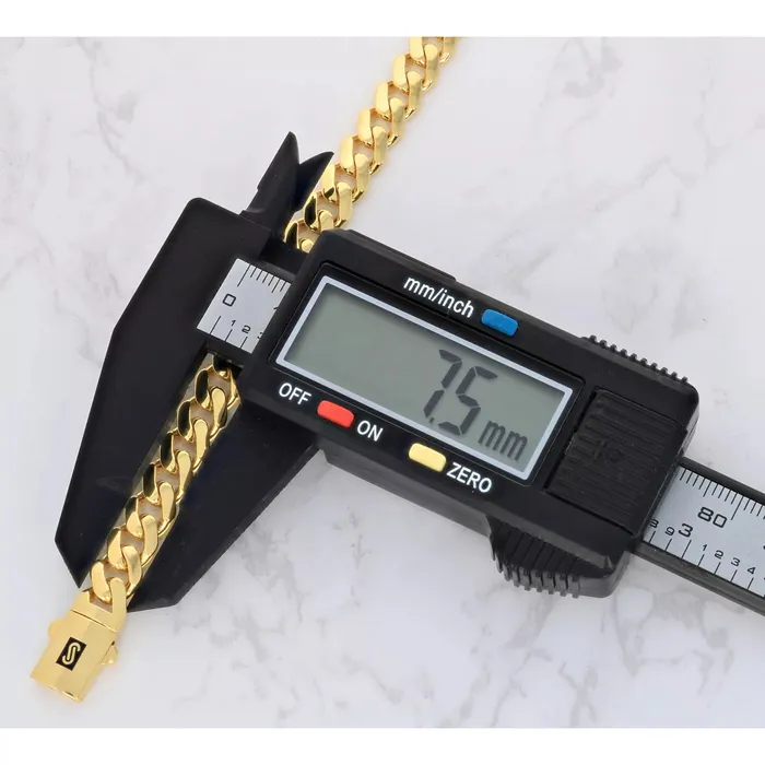 14k Yellow Gold Royal Monaco Miami Cuban Link 75mm Chain Pendant Necklace 20 Goldiacom Necklaces