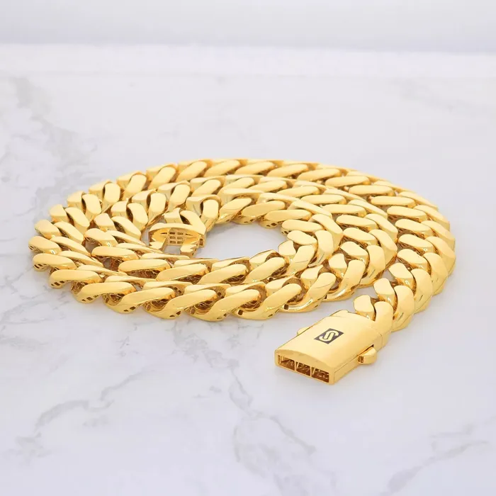 14k Yellow Gold Royal Monaco Miami Cuban Link 75mm Chain Pendant Necklace 20 Goldiacom Necklaces