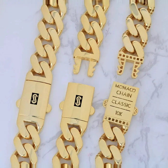 14k Yellow Gold Royal Monaco Miami Cuban Link 75mm Chain Pendant Necklace 20 Goldiacom Necklaces