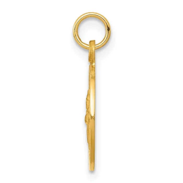 14k Yellow Gold Saint Patrick Medal Charm Goldia Charm Necklaces