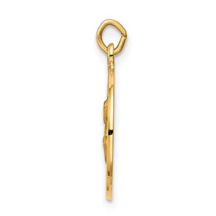 14k Yellow Gold Saint Peter Medal Charm Goldia Charm Necklaces