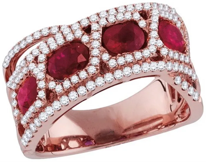58TWDiamond 1 58RUBY RING gndatlanta Rings