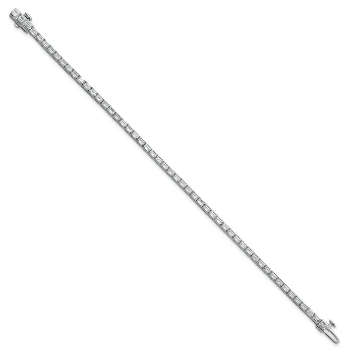 Bracelets Goldia 14k White Gold 5 Ct Lab Grown Diamond VSSI G Emerald Tennis Bracelet