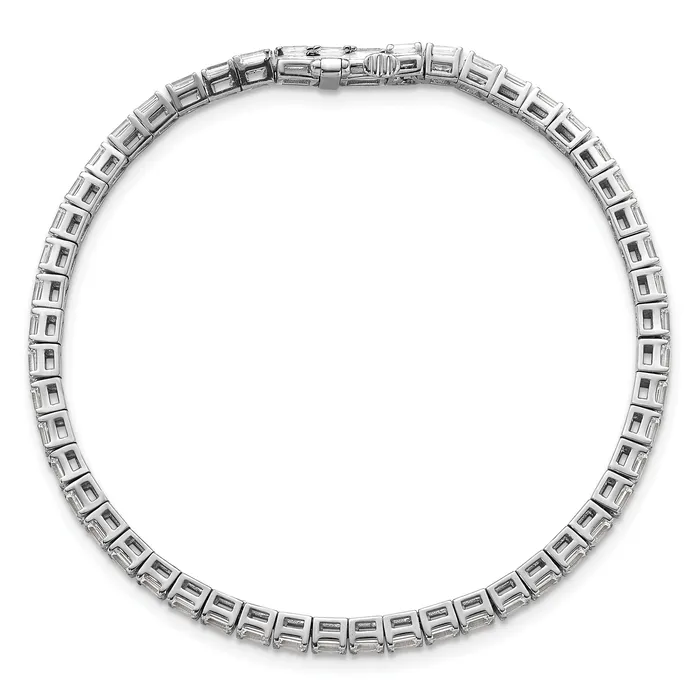 Bracelets Goldia 14k White Gold 5 Ct Lab Grown Diamond VSSI G Emerald Tennis Bracelet