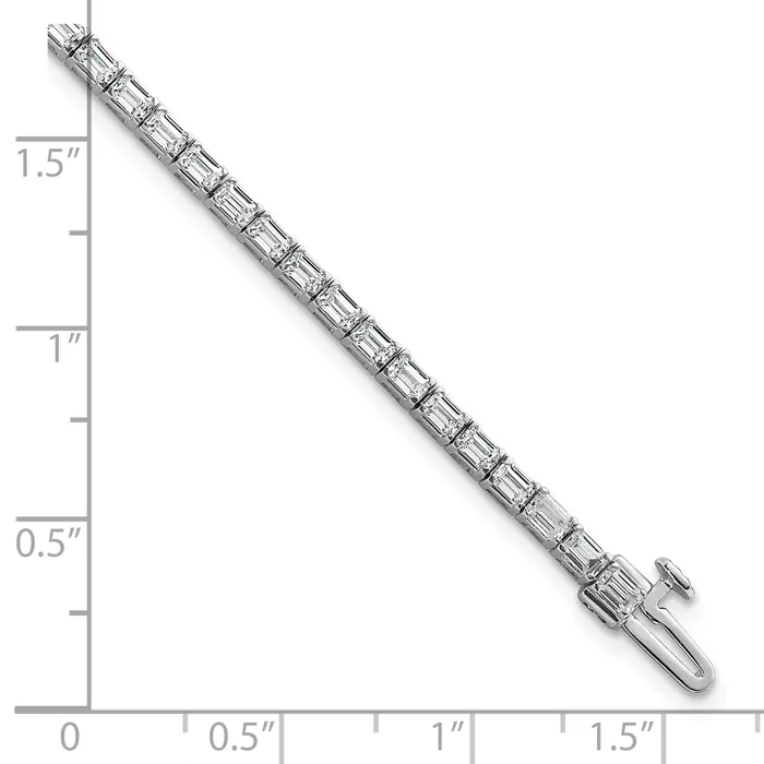 Bracelets Goldia 14k White Gold 5 Ct Lab Grown Diamond VSSI G Emerald Tennis Bracelet