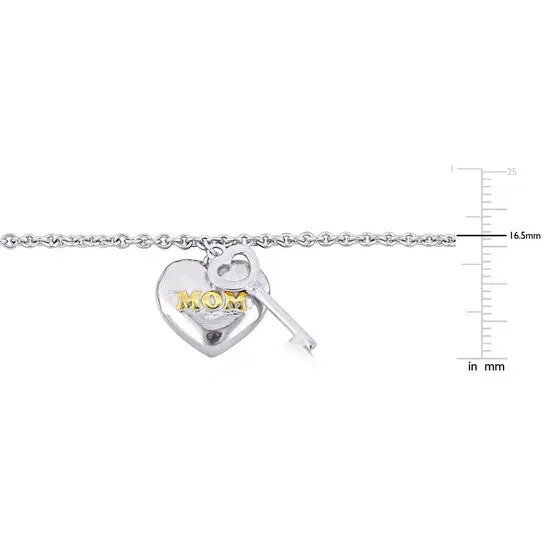 Bracelets JMS always Original Amour Mom Heart Key Charm Bracelet in Sterling Silver Bracelets JMS always Original Amour Mom Heart Key Charm Bracelet in Sterling Silver