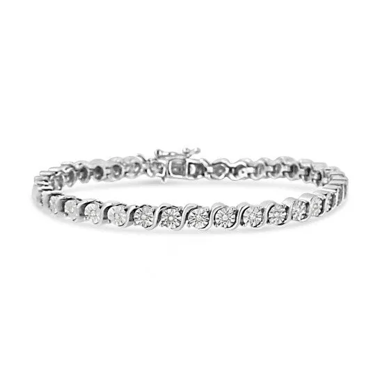 Bracelets JMS always Original Haus of Brilliance 925 Sterling Silver 14 Cttw MiracleSet Diamond Round Miracle Plate S Link Tennis Bracelet 7 Bracelets JMS always Original Haus of Brilliance 925 Sterling Silver 14 Cttw MiracleSet Diamond Round Miracle Plate S Link Tennis Bracelet 7