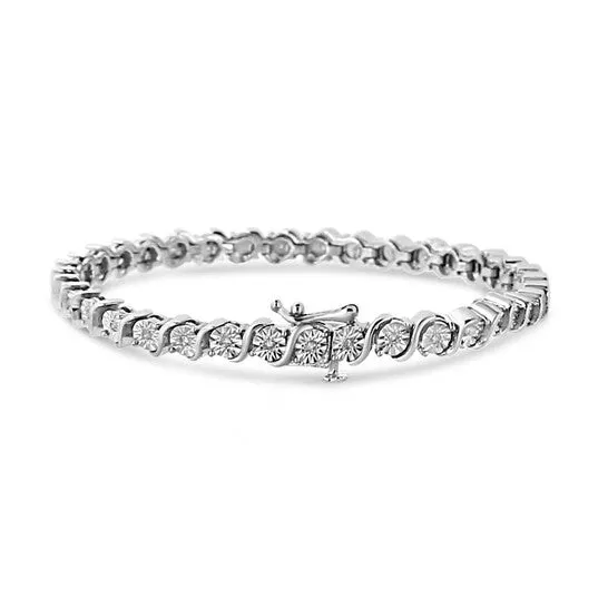 Bracelets JMS always Original Haus of Brilliance 925 Sterling Silver 14 Cttw MiracleSet Diamond Round Miracle Plate S Link Tennis Bracelet 7 Bracelets JMS always Original Haus of Brilliance 925 Sterling Silver 14 Cttw MiracleSet Diamond Round Miracle Plate S Link Tennis Bracelet 7