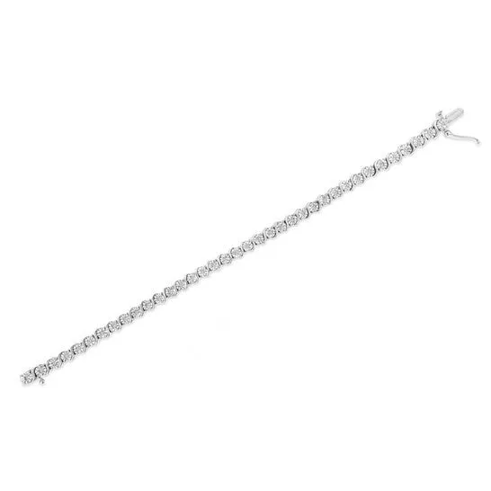 Bracelets JMS always Original Haus of Brilliance 925 Sterling Silver 14 Cttw MiracleSet Diamond Round Miracle Plate S Link Tennis Bracelet 7 Bracelets JMS always Original Haus of Brilliance 925 Sterling Silver 14 Cttw MiracleSet Diamond Round Miracle Plate S Link Tennis Bracelet 7