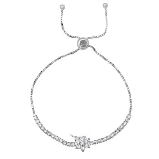Bracelets JMS always Original Kylie Harper Sterling Silver Floral CZ Adjustable Bracelet Bracelets JMS always Original Kylie Harper Sterling Silver Floral CZ Adjustable Bracelet
